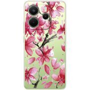 Прозорий чохол BoxFace Xiaomi Redmi Note 14 4G Pink Magnolia
