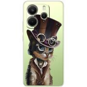 Прозорий чохол BoxFace Xiaomi Redmi Note 14 4G Steampunk Cat