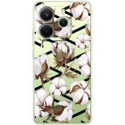 Прозорий чохол BoxFace Xiaomi Redmi Note 14 4G Cotton flowers