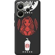 Чорний чохол BoxFace Xiaomi Redmi Note 14 4G EU version RedWhite Coffee