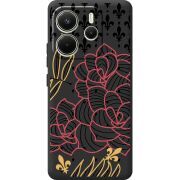 Чорний чохол BoxFace Xiaomi Redmi Note 14 4G EU version FranceFlowers