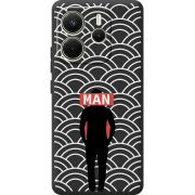 Чорний чохол BoxFace Xiaomi Redmi Note 14 4G EU version Man Pattern