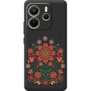 Чорний чохол BoxFace Xiaomi Redmi Note 14 4G EU version Ukrainian Ornament