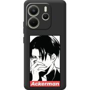 Чорний чохол BoxFace Xiaomi Redmi Note 14 4G EU version Attack On Titan - Ackerman