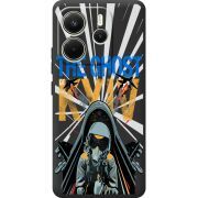 Чорний чохол BoxFace Xiaomi Redmi Note 14 4G EU version Привид Києва в дії