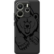 Чорний чохол BoxFace Xiaomi Redmi Note 14 4G EU version Grizzly Bear