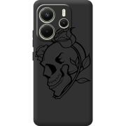 Чорний чохол BoxFace Xiaomi Redmi Note 14 4G EU version Skull and Roses