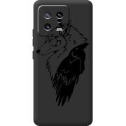 Черный чехол BoxFace Xiaomi 13 Wolf and Raven