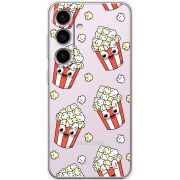 Прозорий чохол BoxFace Samsung Galaxy S25 с 3D-глазками Popcorn