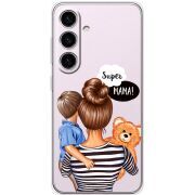 Прозорий чохол BoxFace Samsung Galaxy S25 Super Mama and Son