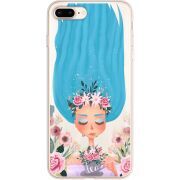 Прозрачный чехол Uprint Apple iPhone 7/8 Plus Blue Hair