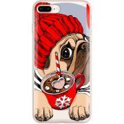 Прозрачный чехол Uprint Apple iPhone 7/8 Plus Winter Puggy