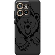 Чорний чохол BoxFace Motorola Edge 50 Neo Grizzly Bear