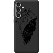 Чорний чохол BoxFace Samsung Galaxy S25 Plus (S936) Wolf and Raven