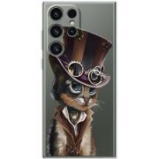 Прозорий чохол BoxFace Samsung Galaxy S25 Ultra Steampunk Cat