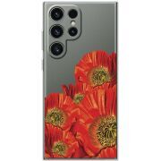 Прозорий чохол BoxFace Samsung Galaxy S25 Ultra Red Poppies