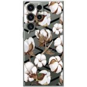 Прозорий чохол BoxFace Samsung Galaxy S25 Ultra Cotton flowers