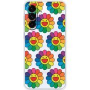 Прозорий чохол BoxFace Samsung Galaxy A56 5G (A566) Hippie Flowers