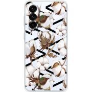 Прозорий чохол BoxFace Samsung Galaxy A56 5G (A566) Cotton flowers