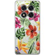 Прозорий чохол BoxFace Xiaomi Redmi Note 14 Pro Plus 5G Tropical Flowers