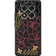 Чорний чохол BoxFace Xiaomi Redmi Note 14 Pro Plus 5G FranceFlowers