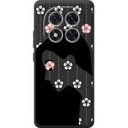 Чорний чохол BoxFace Xiaomi Redmi Note 14 Pro Plus 5G Flower Hair