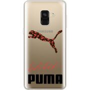 Прозрачный чехол Uprint Samsung A530 Galaxy A8 (2018) Wild Cat