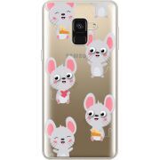 Прозрачный чехол Uprint Samsung A530 Galaxy A8 (2018) с 3D-глазками Mouse