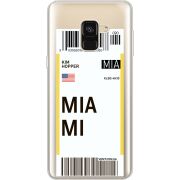 Прозрачный чехол Uprint Samsung A530 Galaxy A8 (2018) Ticket Miami