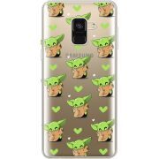 Прозрачный чехол Uprint Samsung A530 Galaxy A8 (2018) Pattern Baby Yoda
