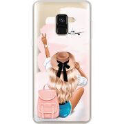 Прозрачный чехол Uprint Samsung A530 Galaxy A8 (2018) Travel Girl