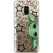 Прозрачный чехол Uprint Samsung A530 Galaxy A8 (2018) Baby Yoda
