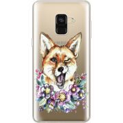 Прозрачный чехол Uprint Samsung A530 Galaxy A8 (2018) Winking Fox