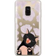 Прозрачный чехол Uprint Samsung A530 Galaxy A8 (2018) Meow