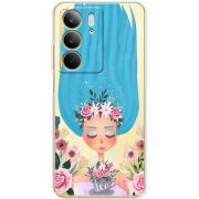 Прозорий чохол BoxFace Realme C75 Blue Hair