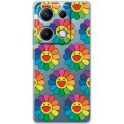 Прозорий чохол BoxFace Xiaomi Redmi Note 14S Hippie Flowers