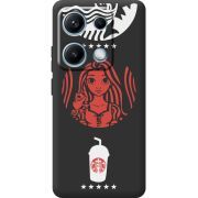 Чорний чохол BoxFace Xiaomi Redmi Note 14S RedWhite Coffee