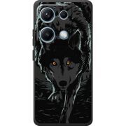 Чорний чохол BoxFace Xiaomi Redmi Note 14S Wolf