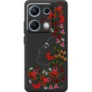 Чорний чохол BoxFace Xiaomi Redmi Note 14S 3D Ukrainian Muse