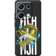 Чорний чохол BoxFace Xiaomi Redmi Note 14S Fish