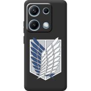 Чорний чохол BoxFace Xiaomi Redmi Note 14S Атака Титанов Крылья Свободы