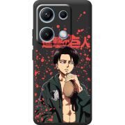 Чорний чохол BoxFace Xiaomi Redmi Note 14S Атака Титанов Леви