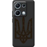 Чорний чохол BoxFace Xiaomi Redmi Note 14S Ukrainian Trident