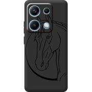 Чорний чохол BoxFace Xiaomi Redmi Note 14S Horse