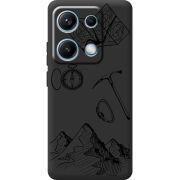 Чорний чохол BoxFace Xiaomi Redmi Note 14S Mountains