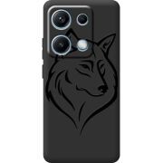 Чорний чохол BoxFace Xiaomi Redmi Note 14S Wolf