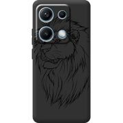 Чорний чохол BoxFace Xiaomi Redmi Note 14S Lion