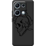 Чорний чохол BoxFace Xiaomi Redmi Note 14S Skull and Roses