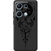 Чорний чохол BoxFace Xiaomi Redmi Note 14S Hugin and Munin