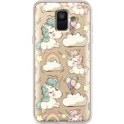 Прозрачный чехол Uprint Samsung A600 Galaxy A6 2018 Unicorns